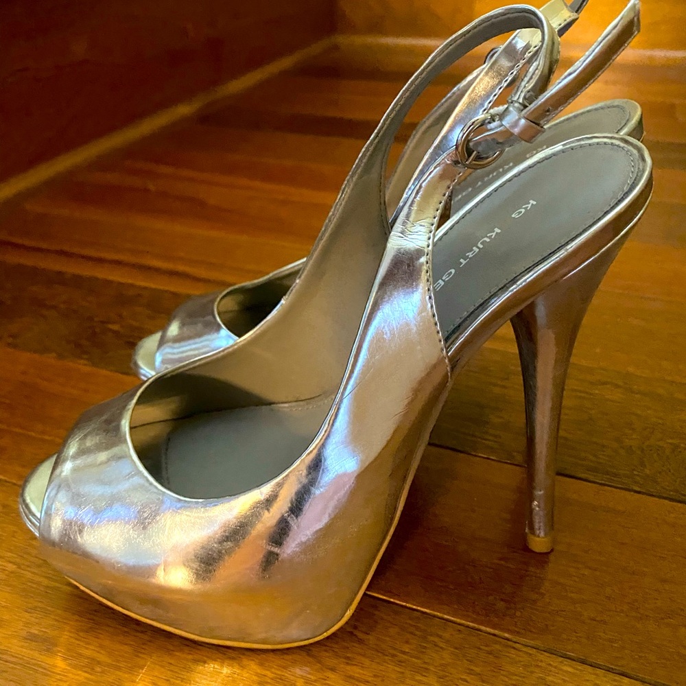 Kurt Geiger Silver heels size 38